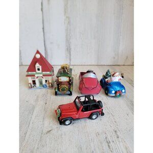 Variety‎ Christmas car gas station unique Santa Claus set ornament Xmas